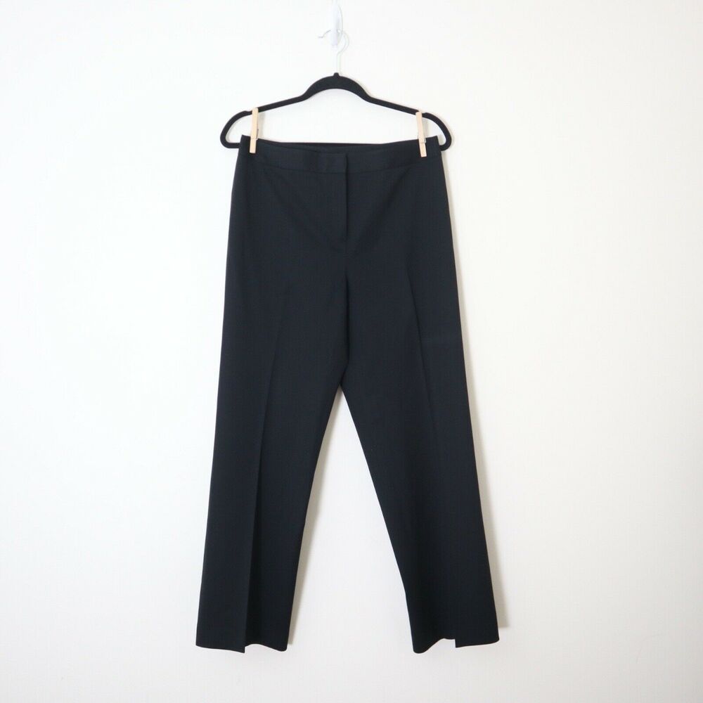 Lafayette 148 New York 30" Waist Menswear Wool-Blend Trouser Pant Black - Picture 2 of 12
